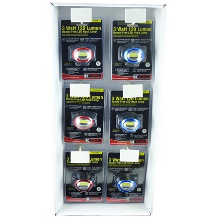 K-Tool International Fasttrack Head Light Display, 12 Pc KTIHLD